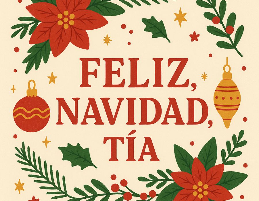 Feliz navidad tia
